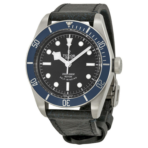 Tudor Black Bay Heritage Automatic Black Dial Brown Aged Leather Mens Watch - Atul
